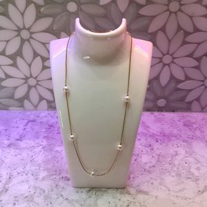 Vintage Napier Pearl and Gold Chain Necklace 1996